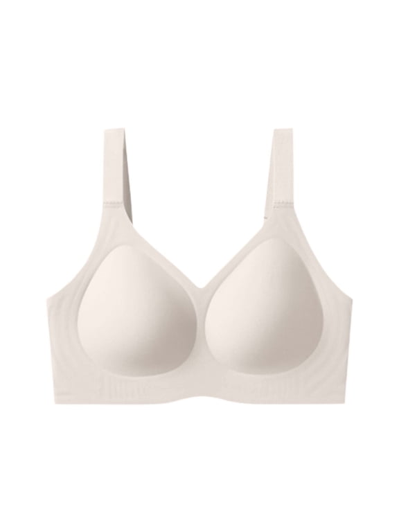 Women's Seamless Shapewear Gel Bra - W Cup Design, Underwire Support, Lift for Large Bust, M-XXXXXL Sizes