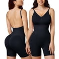thumbnail image 1 of Women's Seamless Shapewear Tummy Control Bodysuit Mid Thigh Full Body Shaper Cami Jumpsuit Tops, 1 of 3