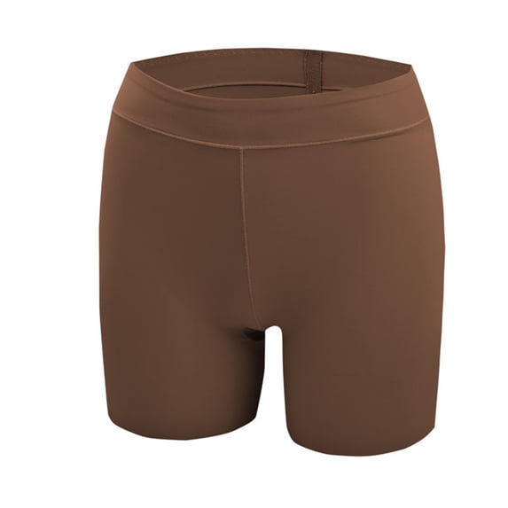 Women's Seamless Slip Shorts Anti-Chafing High Waisted Boy Shorts Smooth Under Dress Safety Panties Coffee S