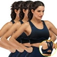 thumbnail image 1 of Women's Seamless Sports Bra(3-Pack) Active Mesh Racerback Sports Bra Middle Impact, 1 of 8
