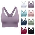 thumbnail image 1 of Sports Bras for Women, High Impact Workout Running Yoga Bras, Supportive & Adjustable Padded Gym Bras for Large Bust Purple 34, 1 of 5