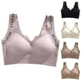 thumbnail image 1 of Women's Seamless Sports Vest Bra Thin Wireless Lingerie, Wide Shoulder Strap Gathering Underwear, No Steel Ring Comfort Bralette, Breathable Lifting Fitness Top, Smooth Full Coverage Workout Bra, 1 of 6