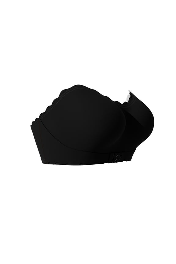 Women's Seamless Strapless Bra with Back Cross Design, Wirefree Padded Bandeau Tube Top Anti-Slip Side Buckle Bralette for Off-Shoulder Wedding Dresses