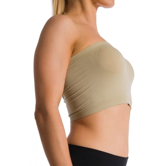 Women's Seamless Strapless Bra Bandeau Tube Top Bra (Non Padded)