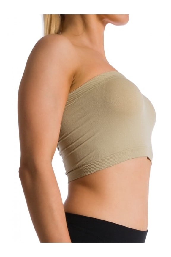 Women's Seamless Strapless Bra Bandeau Tube Top Bra (Non Padded)