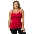 thumbnail image 1 of Women's Seamless Strappy Detail Cami Top Plus Size - Crimson, 1 of 4