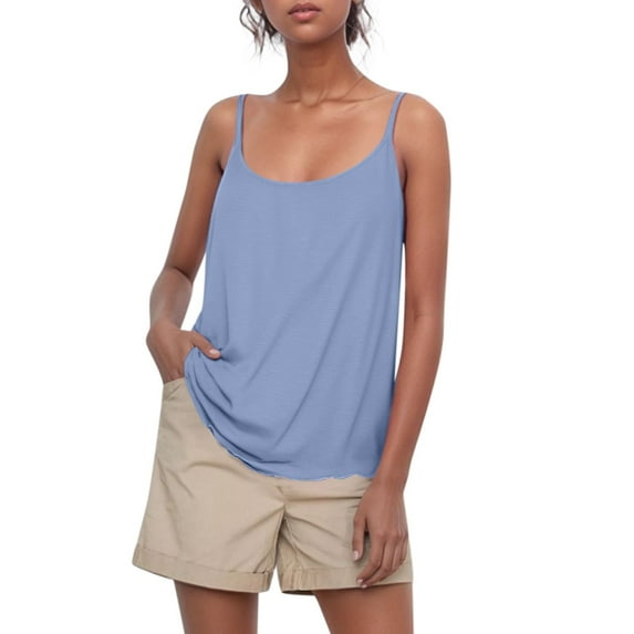Women's Seamless Tank Top with Built-in Pads - Loose Fit Inner/Outer Wear, Effect, Machine Washable