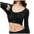 thumbnail image 1 of Women's Seamless Thermal Underwear Set Built-In Bra All Season Warm Base Layer Top and Pants Heat Tech Long Sleeve Outfit, 1 of 4