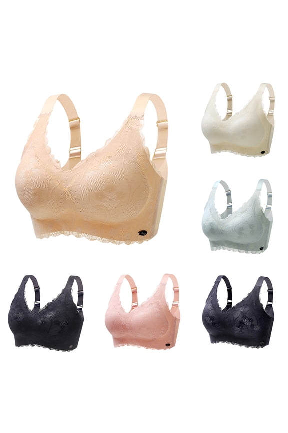 Women's Seamless Thin Cut Large Chest Bra with Adjustable Back Straps No Steel Ring Design for Everyday Wear Workouts Sleep or Lounging at Home or Running Errands Complexion 38