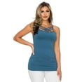 thumbnail image 1 of Women's Seamless Triple Criss-Cross Front Cami Tank Top, Denim Blue, One Size, 1PC, 1 of 5