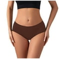 thumbnail image 1 of Women's Seamless Underwear Breathable Low Waist Panties Soft Comfortable No Show Thong Underwear for Daily Wear, 1 of 4