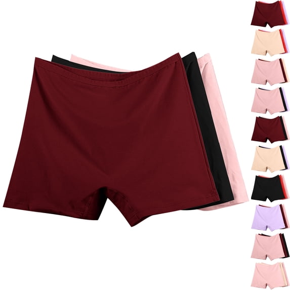 Women's Seamless Underwear Pack Women's High Waist Cotton Underwear Super Stretchy Briefs Full Coverage Panties Breathable Period Underwear for Women Plus Size Leak Proof Underpants
