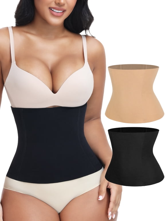 2 Pack Waist Trainer for Women Tummy Control Belt Seamless Waist Cincher Girdle Body Shaper