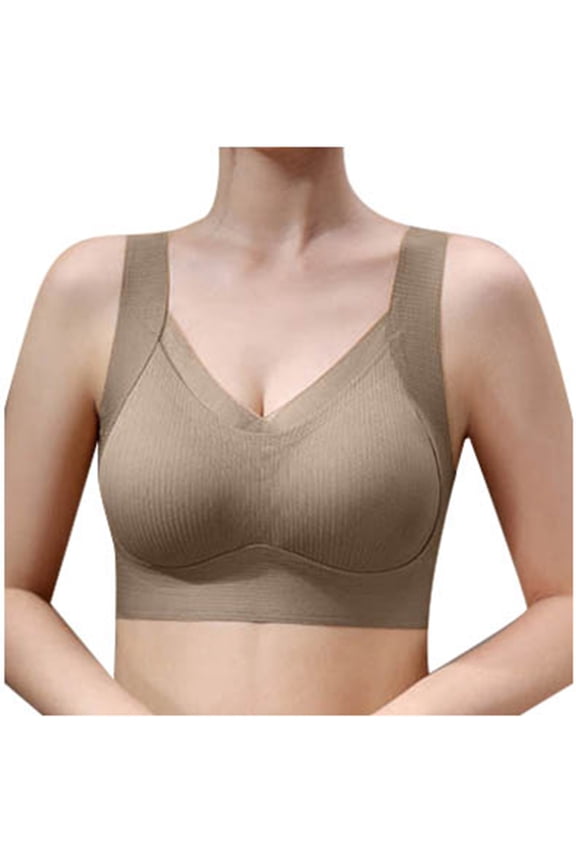 Women's Seamless Wirefree Bra - Warm Muscle Underwear, Adjustable Support