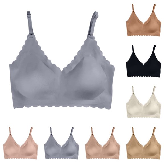 Women's Seamless Wireless Bra Plus Size Gathering Lingerie, Side Breast Collection Sport Underwear, No Steel Ring Fitness Bralette, Full Coverage Yoga Vest, Anti Sagging Breathable Shaping Top