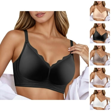 Women's Seamless Wireless Bra Push Up Side Support Comfortable Soft Non Padded Underwire T Shirt Bra For Everyday Wear Bras For Women Wirefree