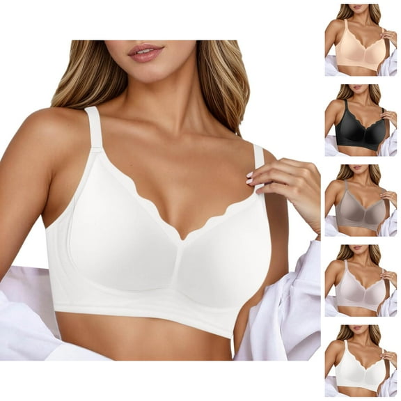 Women's Seamless Wireless Bra Push Up Side Support Comfortable Soft Non Padded Underwire T Shirt Bra For Everyday Wear Womens Bras