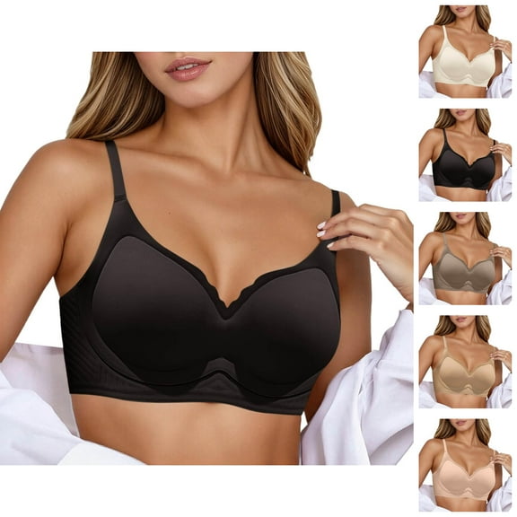 Women's Seamless Wireless Bra Soft Support Push Up Non Padded Comfortable Bralette For Small Chest Lift Side Smoothing Sagging Wireless Bras With Support And Lift