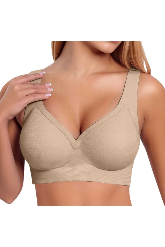 Women's Seamless Wireless Bra for Everyday Wear Soft Comfort Support Adjustable Straps Home Leisure All Season