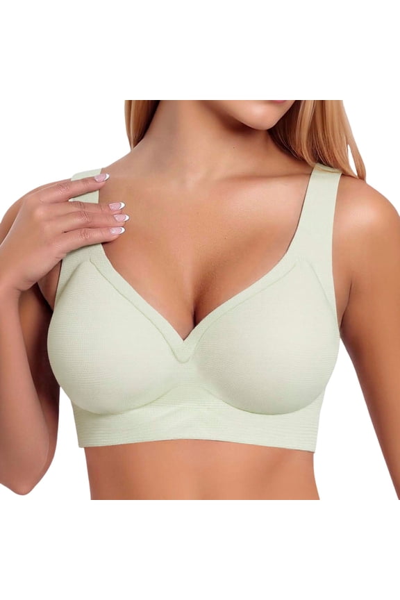 Women's Seamless Wireless Bra for Everyday Wear Soft Comfort Support Adjustable Straps Home Leisure All Season