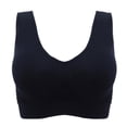 thumbnail image 1 of Women's Seamless Wireless Cooling Unpadded Comfort Bra, Sports High Impact Yoga Bras, Black, 1 of 5