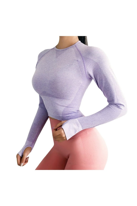 Women's Seamless Workout Crop Top - Short Sleeve, Mesh Breathable, Compression Fit, Quick-Dry, S-L Sizes for Gym & Yoga