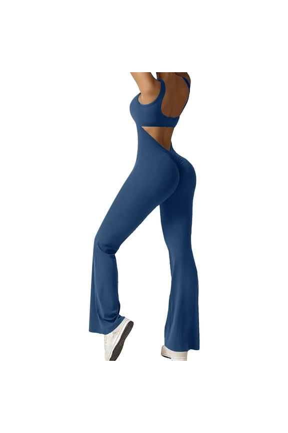 Women's Seamless Workout Jumpsuit 2024 V Neck Booty Lifting Yoga Romper Gym Bodycon Unitard Leggings Comfortable Stretchy Activewear