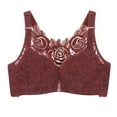 thumbnail image 1 of Women's Seamless Yoga Bra Front Adjustable Buckle Lace Edge Comfortable Supportive Sleep Large Cup Sports Bralette, 1 of 1