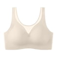 thumbnail image 1 of Women's Seamless Yoga Bra Front Adjustable Buckle Lace Edge Comfortable Supportive Sleep Movement Large Cup Sports, 1 of 2