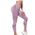 thumbnail image 1 of Women's Seamless Yoga Pants High Waist Tummy Control Leggings with Pockets, Butt Lifting Workout Running Tights Wine S, 1 of 4