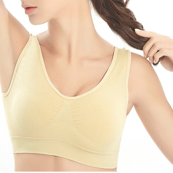 Women's Seamless Yoga Sports Bra With High Impact Removable Pads Girl Breathable Push Up Yoga Running Top