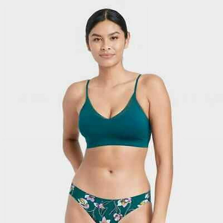 Women's Seamless and Mesh Bralette - Auden Teal S 