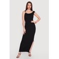 thumbnail image 1 of Women's Seashell Metallic Detail Side Slit Maxi Dress, 1 of 3