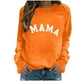 thumbnail image 1 of Women's Seasonal Long Sleeve Sweatshirts Under $10 Round Neck Casual Pullover Fashion Printed No Hoodie Comfort Fit, 1 of 5