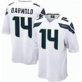 thumbnail image 1 of Women's Seattle Darnold 14 White Stitched T-Shirts Sports Player Game Top, XX-Large, 1 of 1