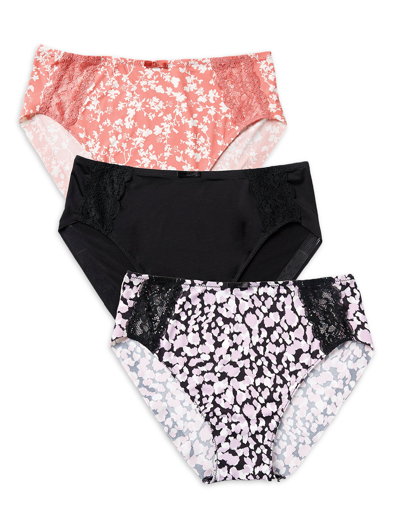 Women's Secret Treasures Gripper Brief Panties, 3-Pack