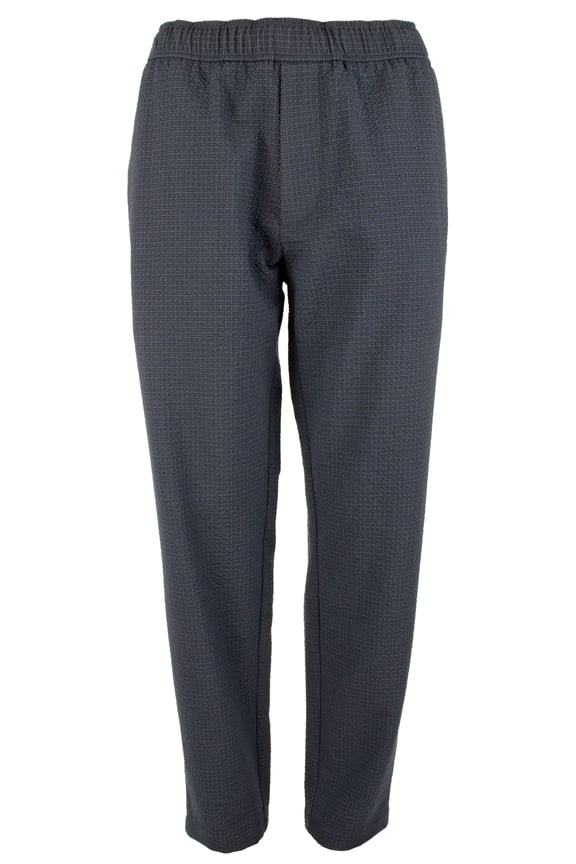 Women's Seersucker Checkered Drawstring Pants Small