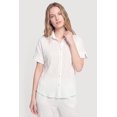 thumbnail image 1 of Women's Seersucker Striped Button Front Shirt, 1 of 4