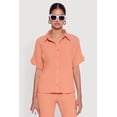 thumbnail image 1 of Women's Seersucker Striped Button Front Shirt, 1 of 5