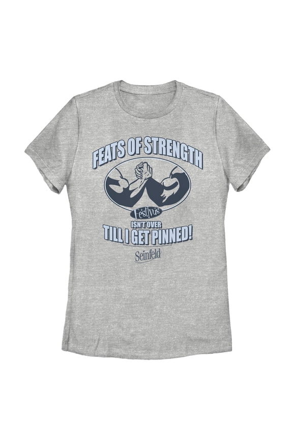 Women's Seinfeld Festivus Isn't Over Till I Get Pinned  Graphic Tee Athletic Heather 2X Large