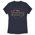 thumbnail image 1 of Women's Seinfeld Festivus Wreath  Graphic Tee Navy Blue Medium, 1 of 5