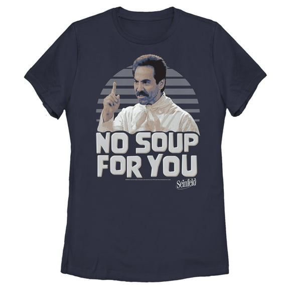 Women's Seinfeld No Soup For You Photo  Graphic Tee Navy Blue Small