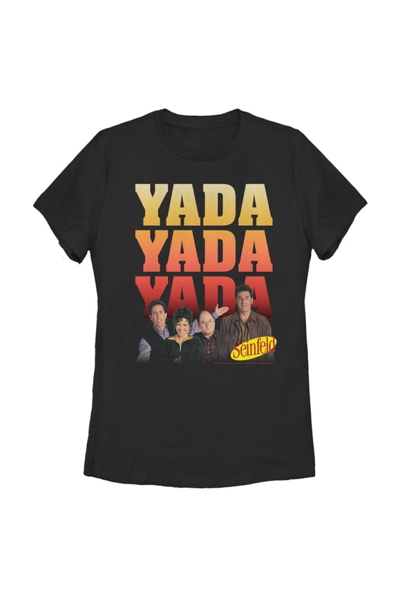 Women's Seinfeld Yada Yada Yada Cast Photo Graphic Tee Black Small
