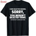 thumbnail image 1 of Women's Selective Hearing Graphic Comfortable T Shirt Casual Short Sleeve Round Neck Top Black S-5XL, 1 of 5