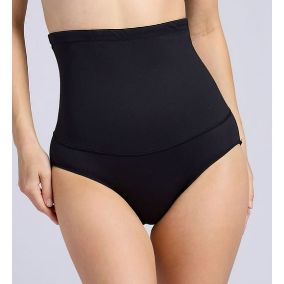 Women's Self Expressions 00290 Suddenly Skinny High Waist Brief (Black M)