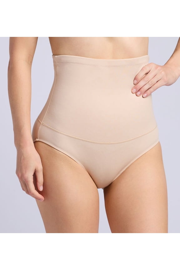 Women's Self Expressions 00290 Suddenly Skinny High Waist Brief (Latte Lift L)