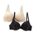 thumbnail image 1 of Women's Self Expressions 5809 Convertible Push Up Bra - 2 Pack (Black/Excalibur/LLF 36DD), 1 of 1