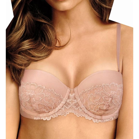 Women's Self Expressions SE1102 Essential Multiway Push Up Bra (EveningBlush/SheerPink 38D)