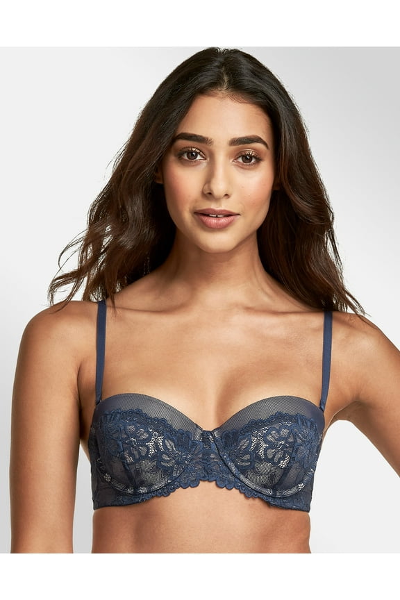 Womens Essential Multiway Push-Up Bra, 36B, Navy/Gloss