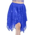 thumbnail image 1 of Women's Sequin Belly Skirt Glitter Handkerchief Hem High Waisted Stretch Skirt Navy Free Size, 1 of 3